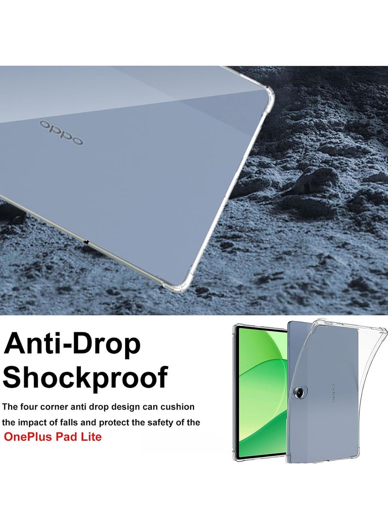 general Protective case for OnePlus Pad Lite, with 2 tempered glass screen protectors, corner protection, ultra-transparent scratch-resistant shock-absorbing soft TPU sturdy bumper cover - Image 3