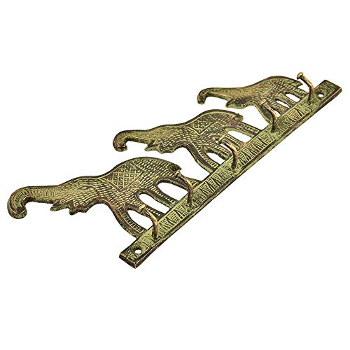 Indian-Shelf IndianShelf Antique Brass Heavy Duty Decorative Vintage Key Holder, Key Wall Hooks for Hanging Coats, Jackets, Leash, Hat, Towel, Backpack, Purse, Handbag - Image 2