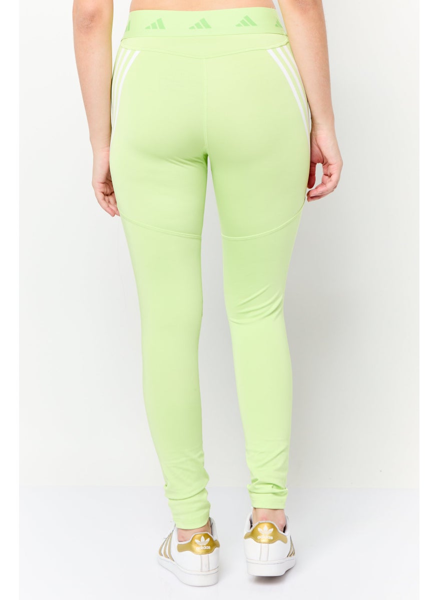 Adidas - Women Tight Fit Training Leggings, Lime Green - Image 1
