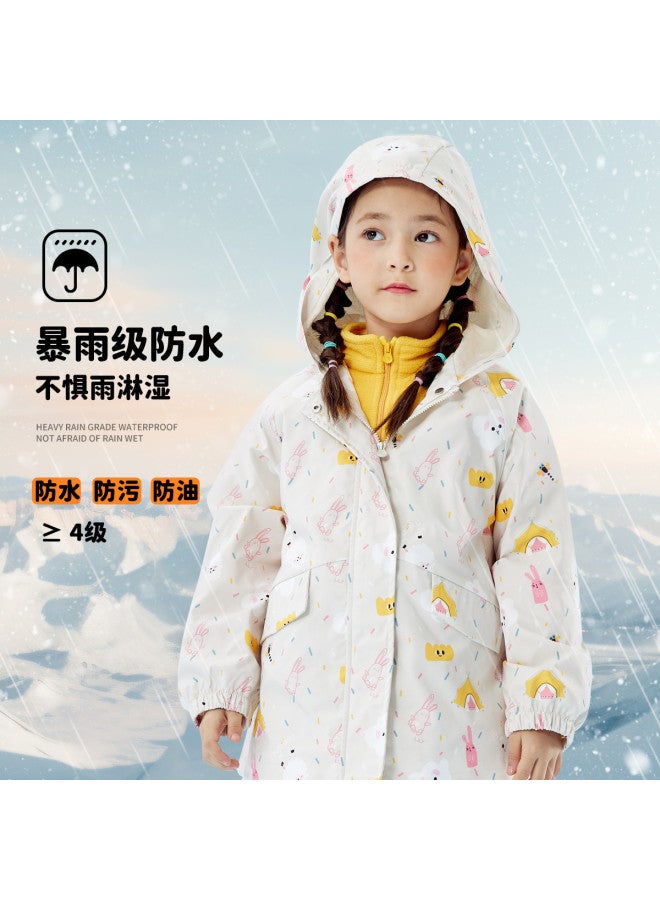Bornbay girls' Spring/autumn 3-in-1 Jacket - Windproof, Warm, Outdoor Casual Hooded Two-piece Set - Image 3