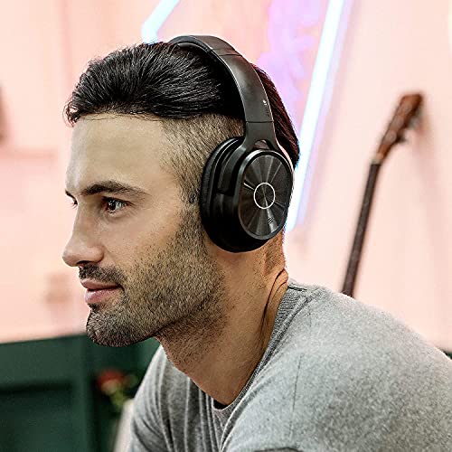 ZIHNIC Active Noise Cancelling Headphones, 40H Playtime Wireless Bluetooth Headset with Deep Bass Hi-Fi Stereo Sound,Comfortable Earpads for Travel/Home/Office (Black) - Image 2