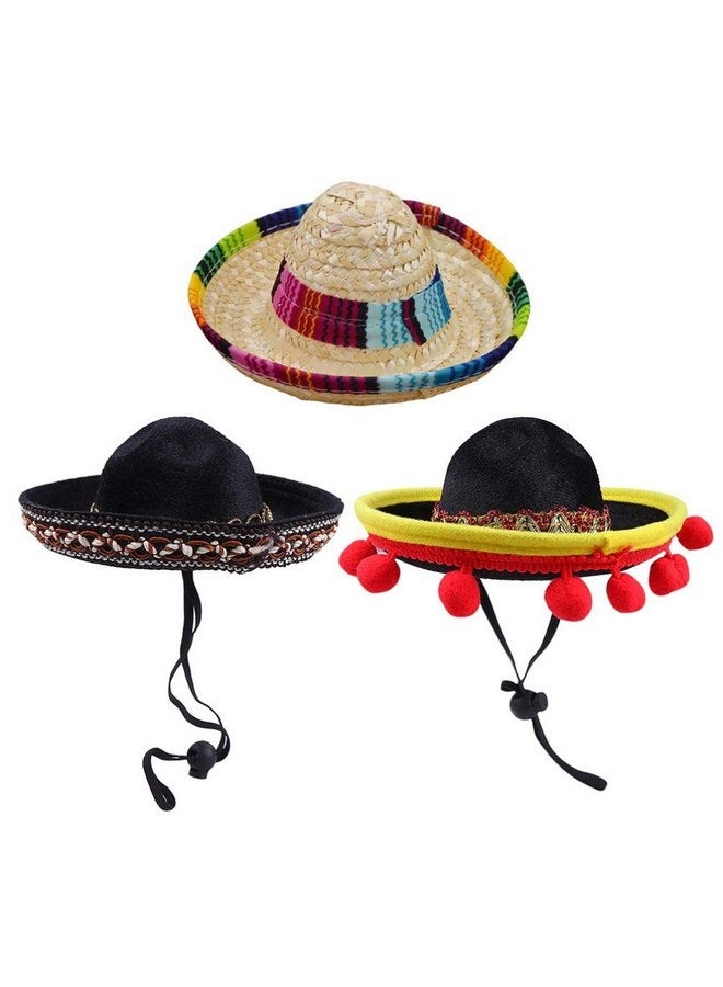 balacoo 3pcs Dog Cowboy Hat: Dog Sombrero Hat Party Hats Halloween Dog Costumes Hat Headband Small Hat Hair Hoop for Pets Kitten Party - Image 1