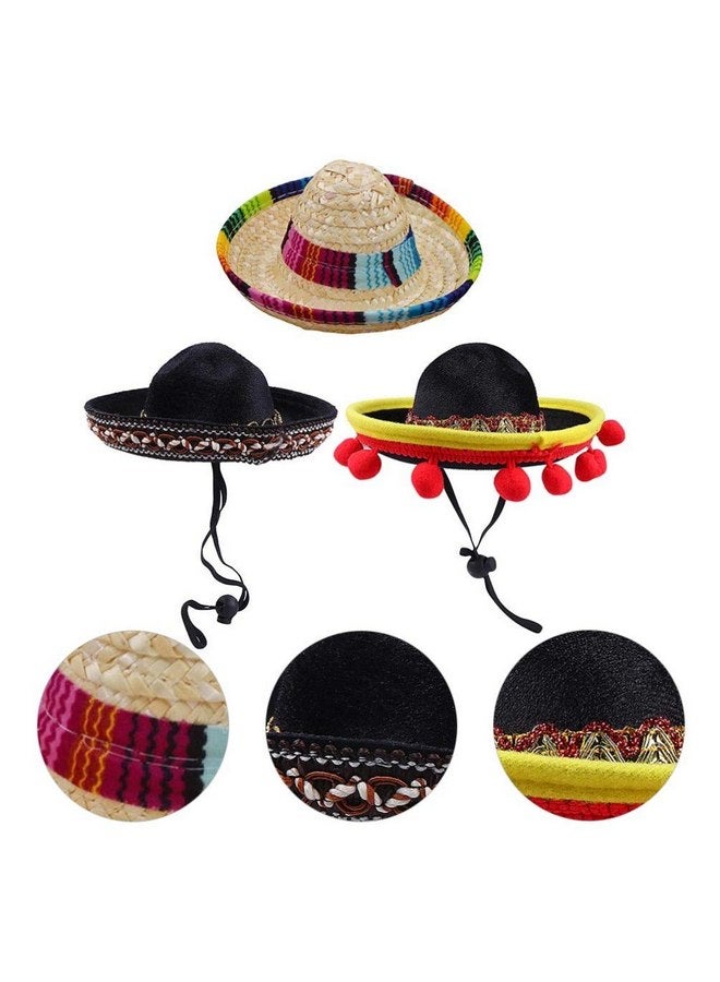 balacoo 3pcs Dog Cowboy Hat: Dog Sombrero Hat Party Hats Halloween Dog Costumes Hat Headband Small Hat Hair Hoop for Pets Kitten Party - Image 3