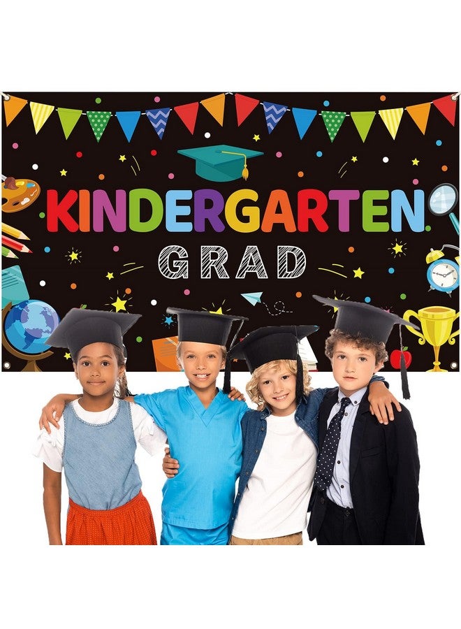 Tevxj Kindergarten Graduation Party Decorations Backdrop Preschool Graduate Banner for Kids Pre-K Congrats Grad Class of 2025 Ceremony Supplies Congratulations Grad School Prom Party Favors - Image 4