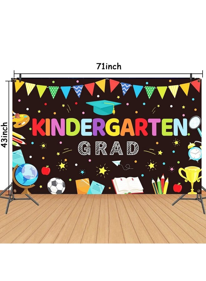 Tevxj Kindergarten Graduation Party Decorations Backdrop Preschool Graduate Banner for Kids Pre-K Congrats Grad Class of 2025 Ceremony Supplies Congratulations Grad School Prom Party Favors - Image 2