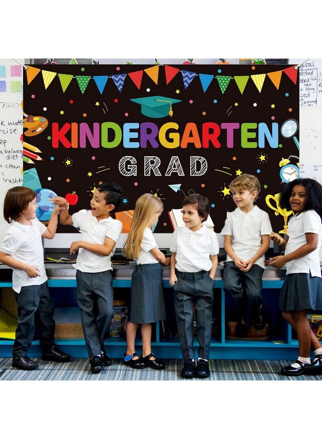 Tevxj Kindergarten Graduation Party Decorations Backdrop Preschool Graduate Banner for Kids Pre-K Congrats Grad Class of 2025 Ceremony Supplies Congratulations Grad School Prom Party Favors - Image 5