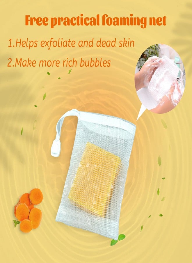 Umpeimvon 3 Pack Turmeric Soap Bar for Face & Body Cleanser, Organic Turmeric Soap, Smooth Skin and Moisturizing, All Natural Tumeric Soap, Handmade Turmeric Face Soap Ginger Soap, 3.53oz × 3 - Image 5
