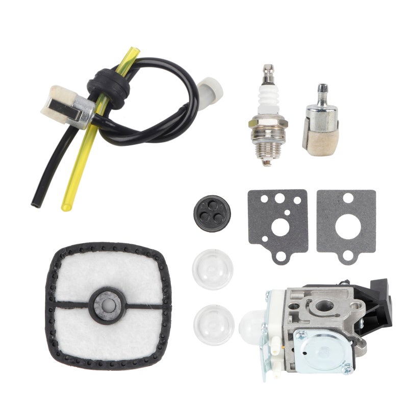 Replacement Carburetor Kit: 1 Set Durable Aluminum & Rubber - Stable Performance Carburetor for Echo SRM-225 PAS-225 PE225 PPF225 SHC225 SRM225U Trimmer, Garden Weed Eater Tools - Image 1