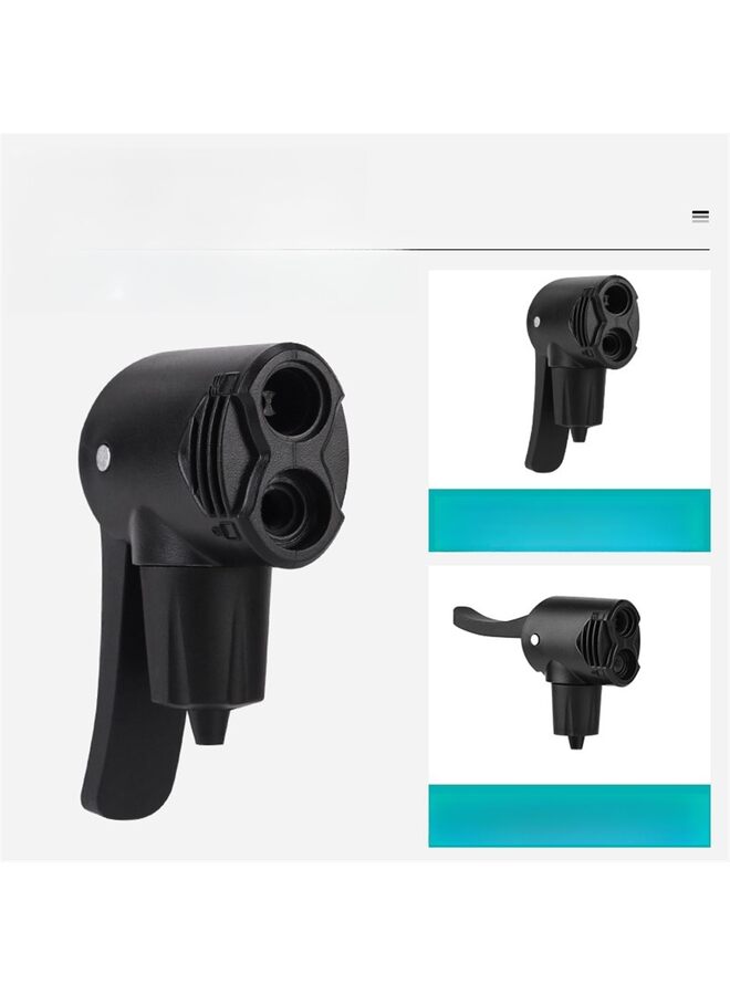 Replacement Double Pump Head,Dual Head Bike Track Pump Bicycle Valve Connector Tire Tyre Air Pump Valve Adapter Bicycle Track Pump for Bicycle Bike Replacement Accessories - Image 3