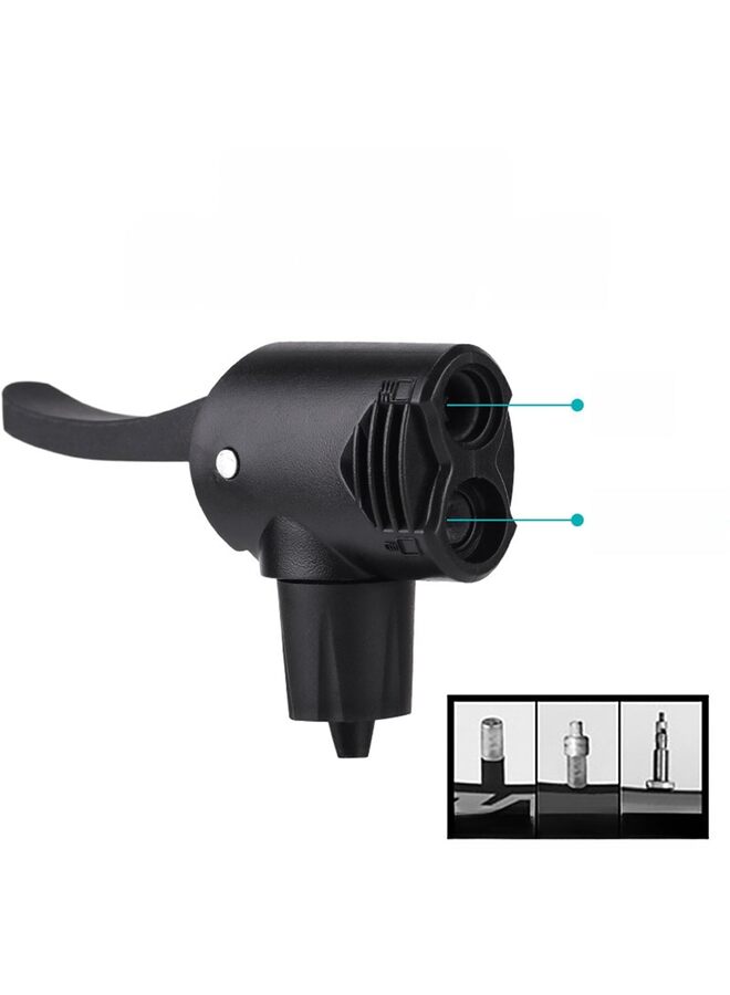 Replacement Double Pump Head,Dual Head Bike Track Pump Bicycle Valve Connector Tire Tyre Air Pump Valve Adapter Bicycle Track Pump for Bicycle Bike Replacement Accessories - Image 2