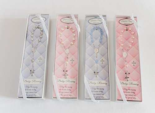 Precious Pieces 925 Sterling Silver White Baby Rosary Baptism Gift - Image 5