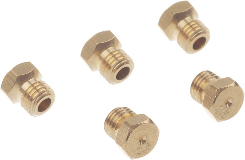 Timsec 10Packs Brass Jet Nozzles, DIY Burner Parts with M6 x 0.75mm Thread and 0.5mm Nozzle Hole, Range, Stove, Oven Conversion Kit for Propane LPG Natural Gas Pipe Water Heater - Image 2