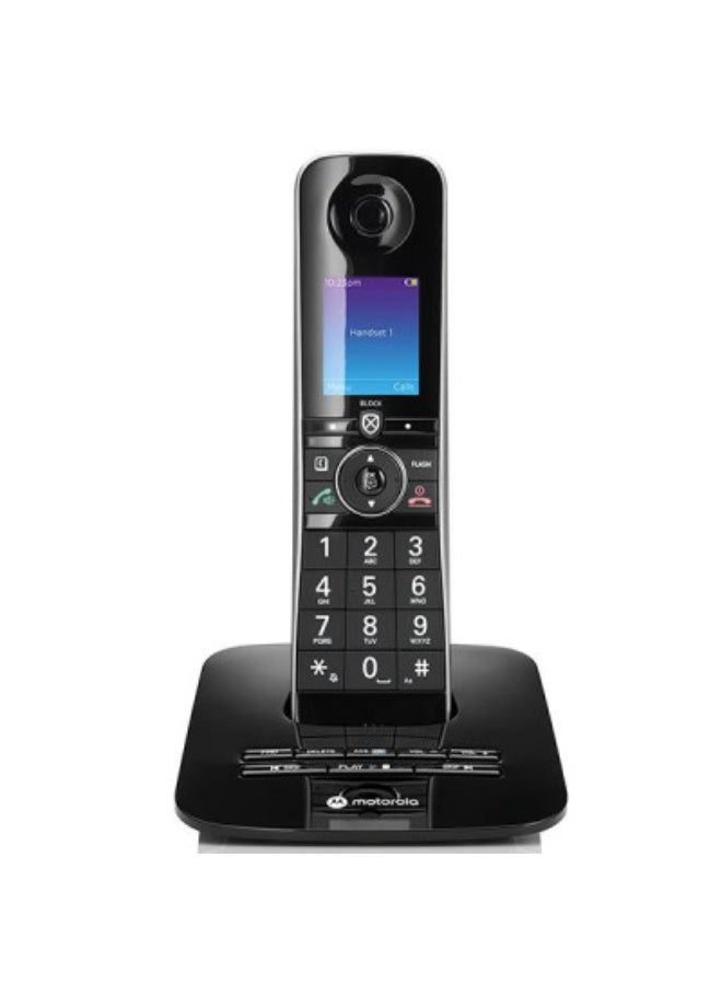 Motorola D8711 Cordless Phone with Answering Machine - Black