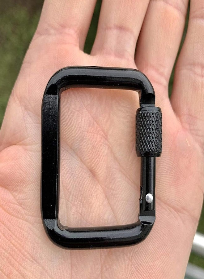 NUEAYMS 4 Pcs Square Quick Link Locking Carabiner Buckle Outdoor Keychain Snap Clip Hook Aluminum Alloy Carabiner Buckle Lightweight Aluminum Alloy Carabiner Buckle Durable - Image 4
