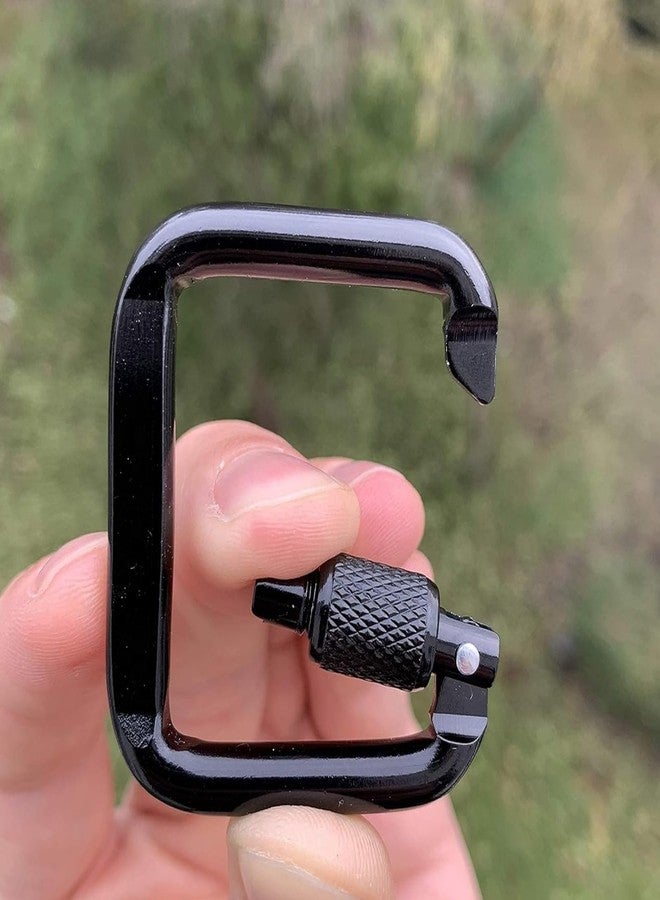 NUEAYMS 4 Pcs Square Quick Link Locking Carabiner Buckle Outdoor Keychain Snap Clip Hook Aluminum Alloy Carabiner Buckle Lightweight Aluminum Alloy Carabiner Buckle Durable - Image 5