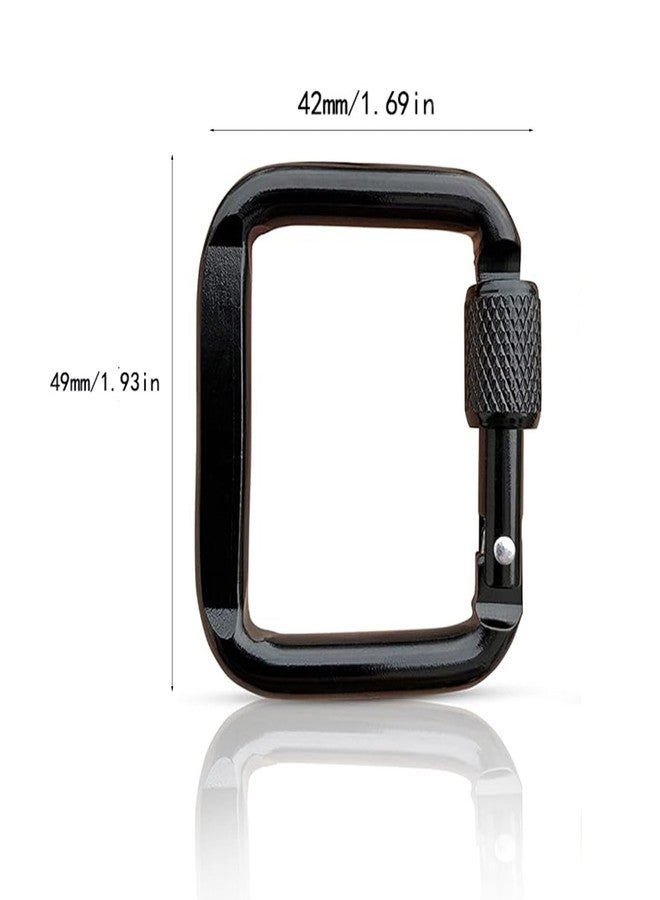 NUEAYMS 4 Pcs Square Quick Link Locking Carabiner Buckle Outdoor Keychain Snap Clip Hook Aluminum Alloy Carabiner Buckle Lightweight Aluminum Alloy Carabiner Buckle Durable - Image 3