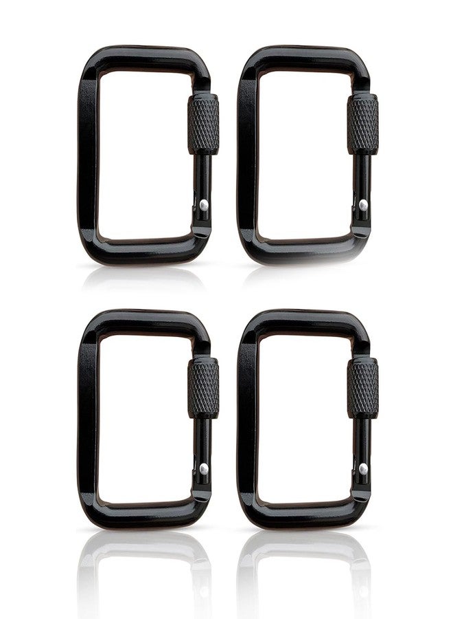 NUEAYMS 4 Pcs Square Quick Link Locking Carabiner Buckle Outdoor Keychain Snap Clip Hook Aluminum Alloy Carabiner Buckle Lightweight Aluminum Alloy Carabiner Buckle Durable - Image 1