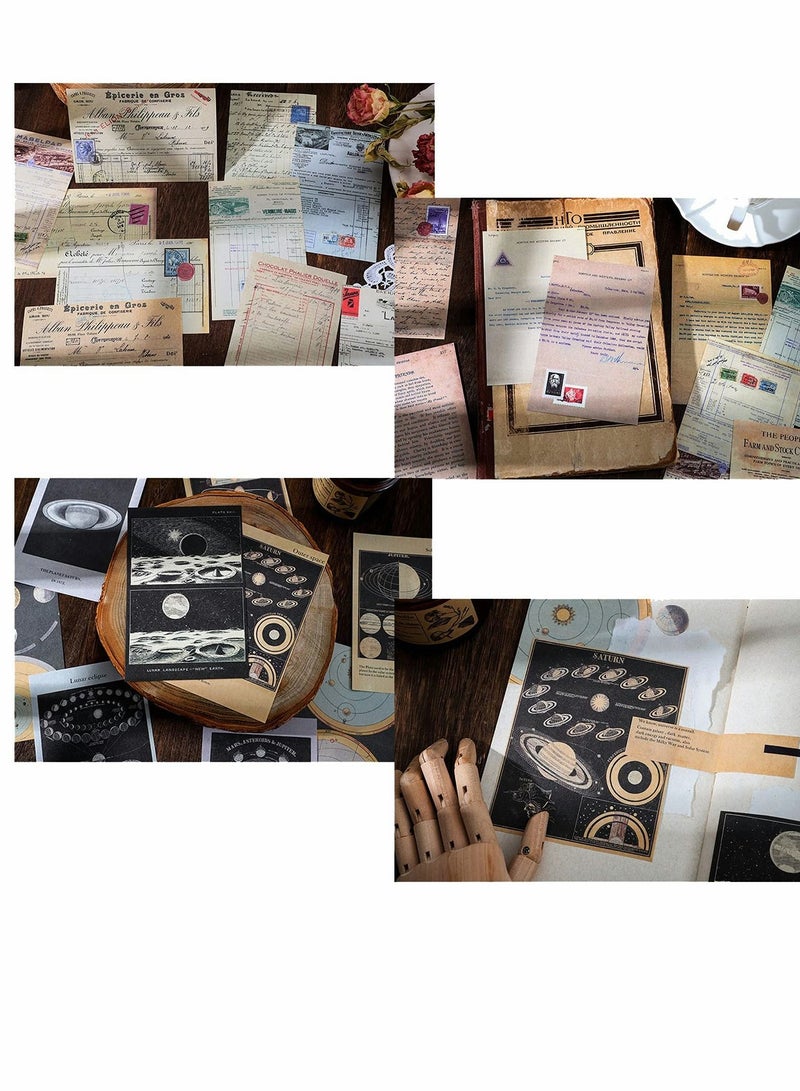 SYOSI Vintage Journaling Supplies Scrapbooking Stickers, 360 Sheets Scrapbook Paper Junk Journal Supplies Craft Kits Aesthetic Decorative Stationery Paper for Writing Album Drawing Travel Journal - Image 2