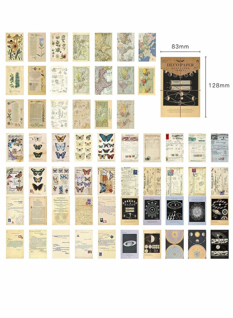SYOSI Vintage Journaling Supplies Scrapbooking Stickers, 360 Sheets Scrapbook Paper Junk Journal Supplies Craft Kits Aesthetic Decorative Stationery Paper for Writing Album Drawing Travel Journal - Image 4
