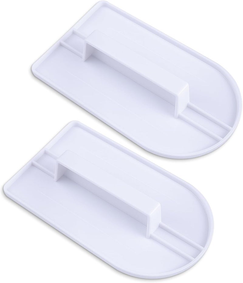 Pretwad 2PCS Fondant Smoother Tool - Plastic Cake Decorating Smoother & Polisher, White Fondant Smoother & Scraper Set, Professional Cake Decorating Tools for Smoothing Icing, Sculpting, and Sugar Craft - Image 1