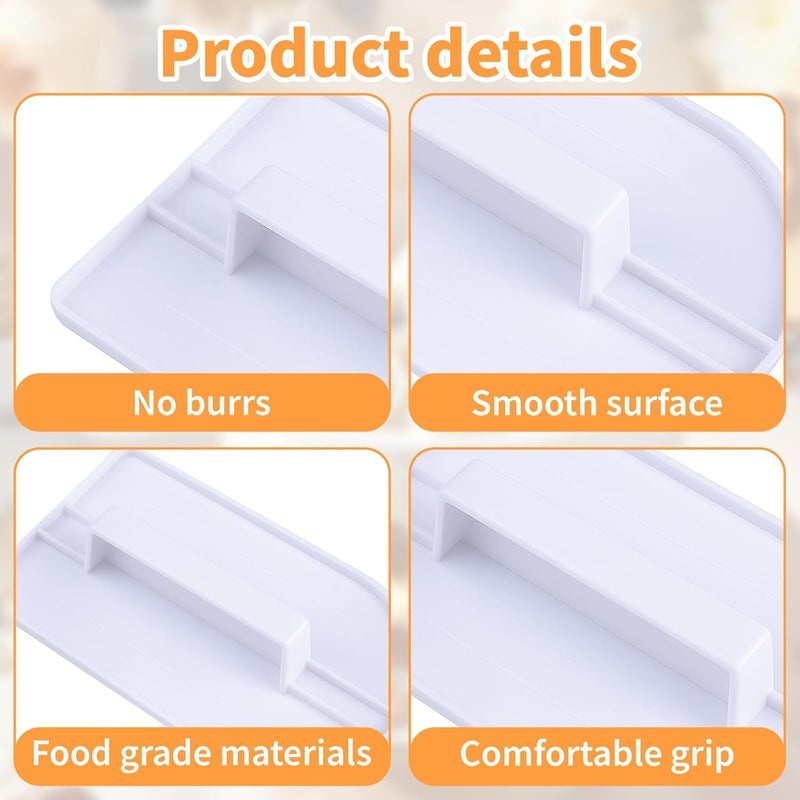 Pretwad 2PCS Fondant Smoother Tool - Plastic Cake Decorating Smoother & Polisher, White Fondant Smoother & Scraper Set, Professional Cake Decorating Tools for Smoothing Icing, Sculpting, and Sugar Craft - Image 3