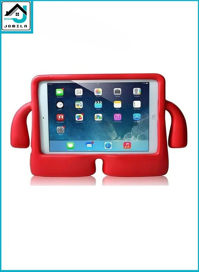 Kids Shock‑Proof EVA Case with Handle & Stand for iPad Mini 6 Bright Durable Cover(Red)