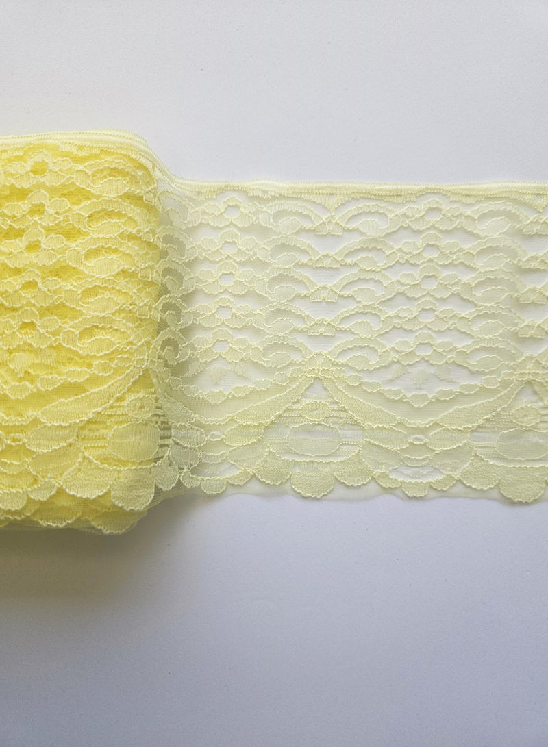 Yellow Net, 13.5 yards, Sewing Lace Trim - Image 1