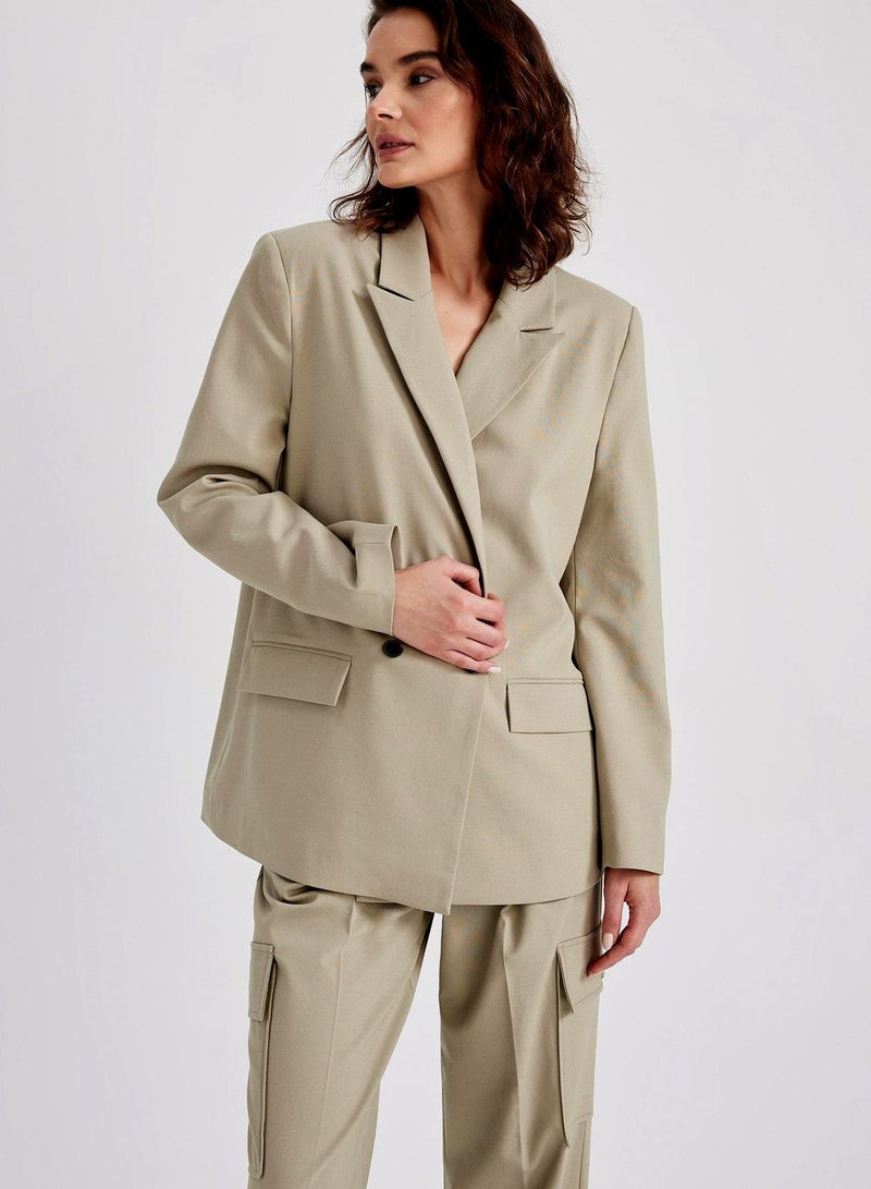 DeFacto Pocket Detail Front Button Blazer - Image 1