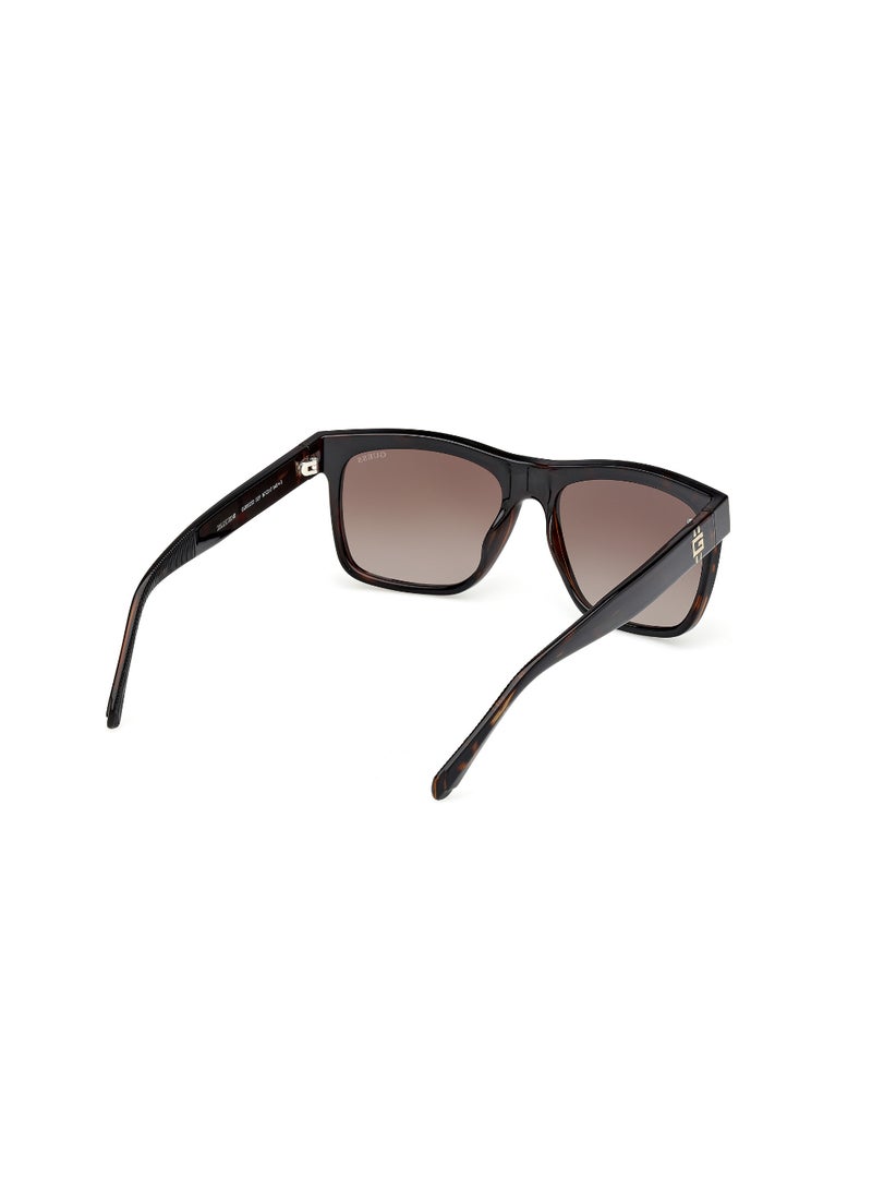 GUESS FULL RIM MALE SQUARE BROWN INJECTED SUNGLASSES - Image 5