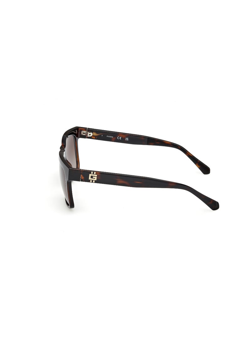 GUESS FULL RIM MALE SQUARE BROWN INJECTED SUNGLASSES - Image 2