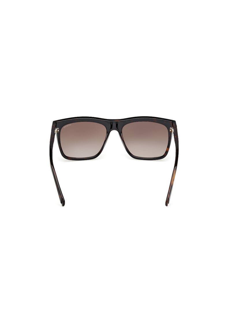 GUESS FULL RIM MALE SQUARE BROWN INJECTED SUNGLASSES - Image 4