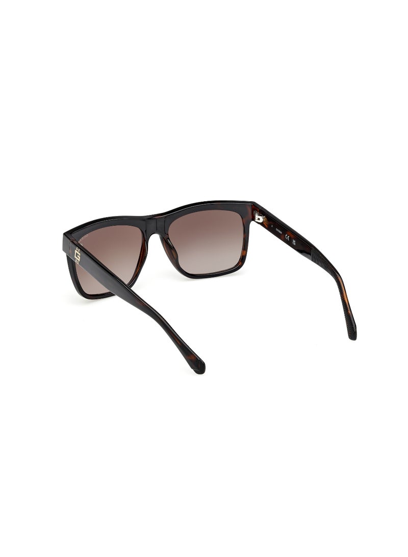 GUESS FULL RIM MALE SQUARE BROWN INJECTED SUNGLASSES - Image 3