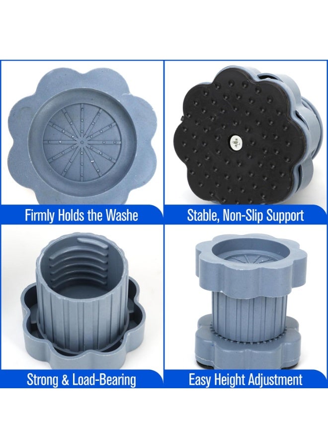 4 Pcs Heightening Pad for Washing Machine Plinth, Universal Avoid Vibration/Non-Slip/Vibration Damper for Washing Machines, Refrigerators. - Image 4