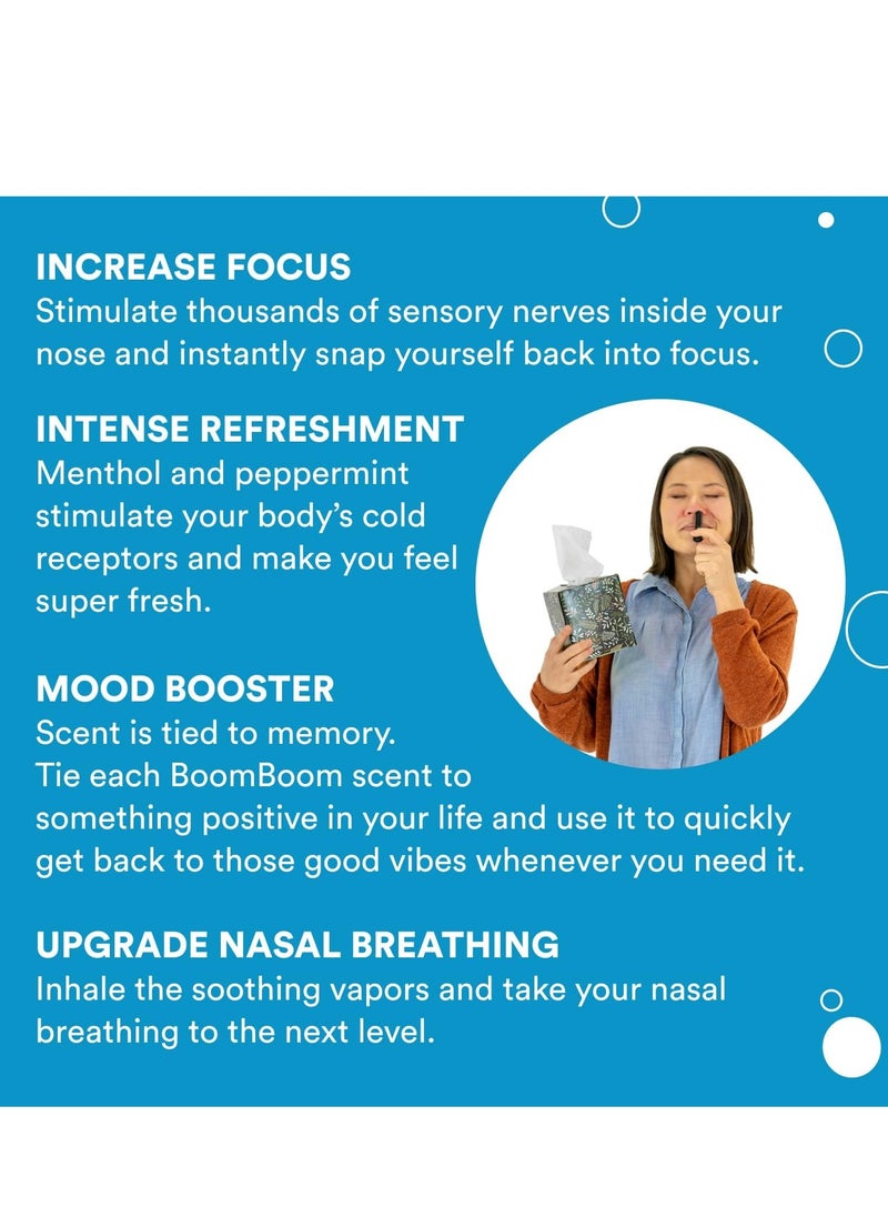 Boom Boom BoomBoom Nasal Stick (3 Pack) | Enhances Breathing + Boosts Focus | Breathe Vapor Stick Provides Fresh Cooling Sensation | Aromatherapy Inhaler Made with Essential Oils + Menthol (WinterMint)  - Image 4