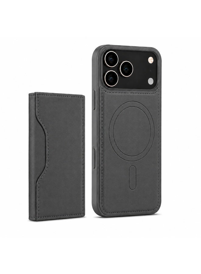 NOVA TECH iPhone 17 Pro Max MagSafe Wallet Case, Premium Leather Flip Cover with Card Holder, RFID Protection & Wireless Charging - Image 2