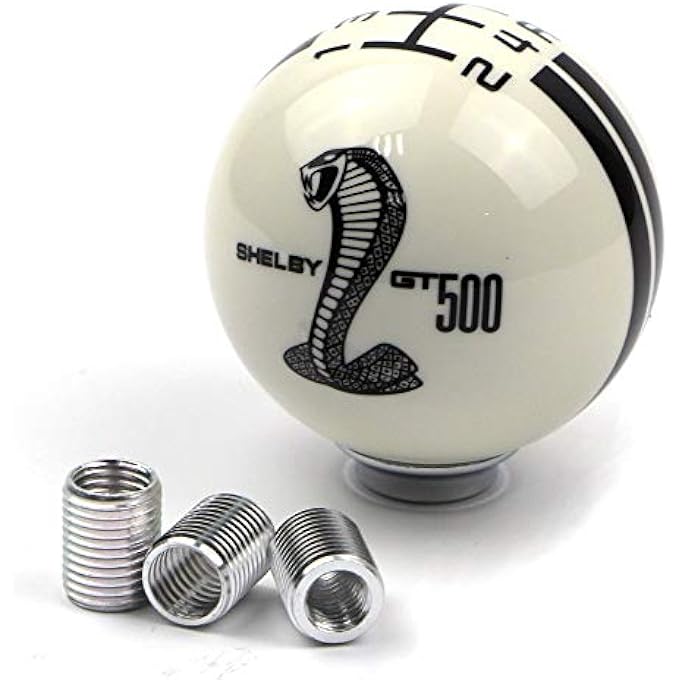 ريحني دريم سيك لفورد موستانج ناقل حركة السيارة بشعار كوبرا 5 سرعات ومقبض يدوي أسود - Image 3