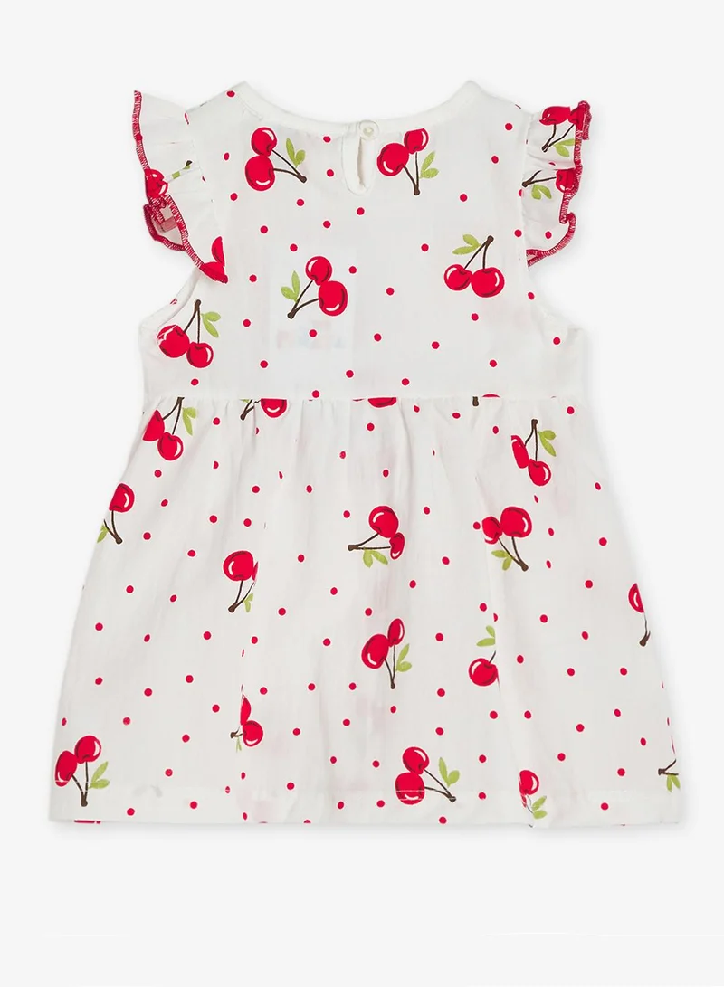 Pinata  Cherry Print Red-Bow Dress for Women | Best Price UAE