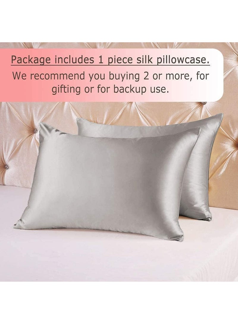 MONOGUE Mulberry Silk Pillowcase for Hair and Skin 19 Momme Natural Silk Pillowcases Soft Breathable Smooth Silk Pillow Cover (48 cm*74 cm) - Image 3