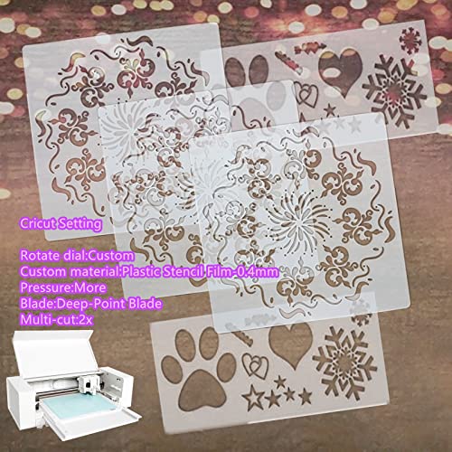 BANLTRE 12 Sheets 7.5 mil Mylar Sheet 12 x 12 inch PET Blank Stencil Making Sheet for Cricut, Silhouette, Gyro-Cut Tool Template Material (7.5 mil) - Image 4