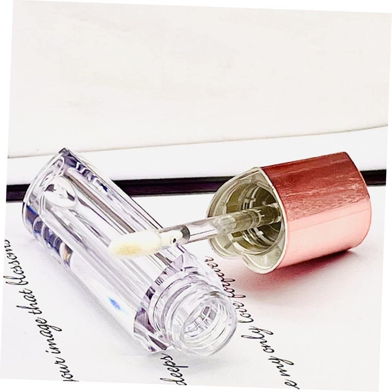 SMASOLO 4pcs Heart Shape Lip Gloss Bottles Bulk Lip Gloss Tubes Diy Containers Empty Tubes Wand - Image 2