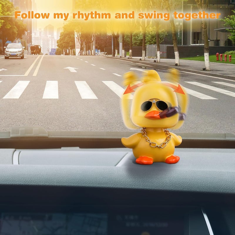 KIAYOO Funny Dashboard Bobblehead Duck - Shaking Head Nodding Doll for Car and Home Decoration - Image 5