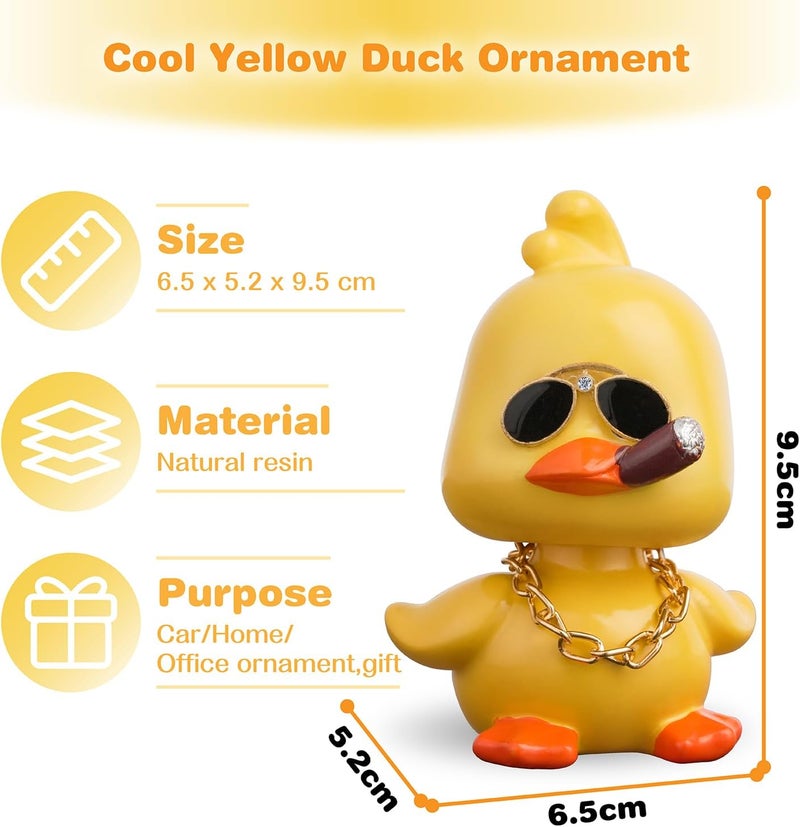 KIAYOO Funny Dashboard Bobblehead Duck - Shaking Head Nodding Doll for Car and Home Decoration - Image 4