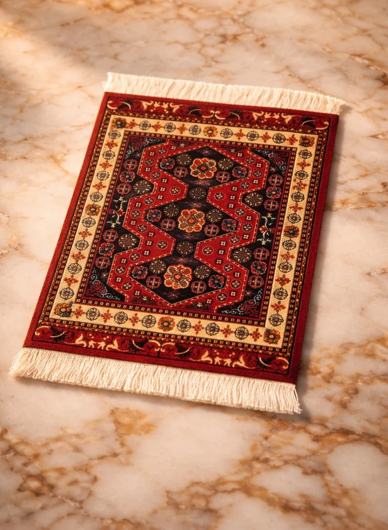 تحفة لوكس سجادة كوستر كلاسيكية “نور موزاييك” كبيرة من تحفة لوكس – كوستر فاخر مستوحى من الطابع العربي للمكتب والطاولة، متين وقابل للغسل، 23 × 18 سم