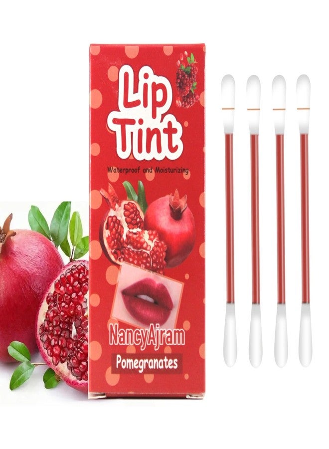 SWETIYOU Lip Tint Cotton Swab, 20 Pcs Waterproof Non-Stick Cotton Swab Lipstick Long Lasting Q Tip Lip Tint Stain, Cute Lip Makeup Products(Pomegranates) - Image 1