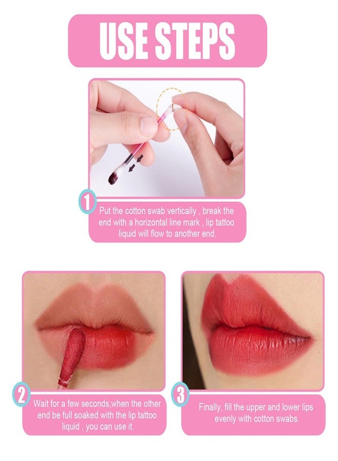 SWETIYOU Lip Tint Cotton Swab, 20 Pcs Waterproof Non-Stick Cotton Swab Lipstick Long Lasting Q Tip Lip Tint Stain, Cute Lip Makeup Products(Pomegranates) - Image 5