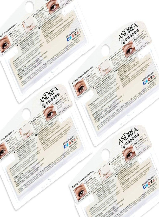 Andrea False Lashes Style 33 - Black, Lightweight, Natural Look False Eyelashes for Everyday Wear Fake Eyelash Extension, Reusable Strip Lashes, 4 Pairs - Image 4