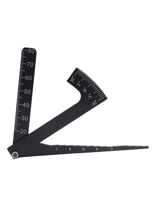 Vgoohobby Metal 3 In 1 Rc Scale Adjustable Measurement Wheel Height Rim Camber Gauge Angle Ruler Tool For 1/8 1/10 Rc Car Truck Tire Black… - Image 2