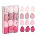 Expressions 12pc Pastel Beauty Blender Set Makeup Sponges for Foundation Blush Concealer Eyeshadow Contour Highlighter Soft Assorted Cosmetic Blender Value Pack for Women Soft - Image 2