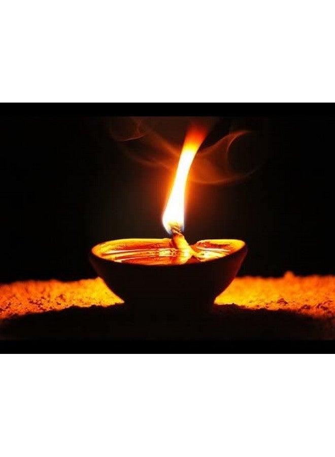 Pure Source India Natural Clay Traditional Diwali Ke Diye | Earthen Clay Diya | Mitti Ka Diva | Diyas For Pooja (Set Of 24) - Image 3