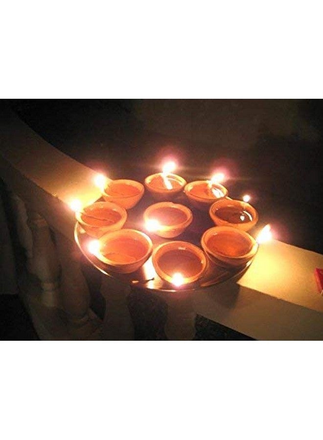 Pure Source India Natural Clay Traditional Diwali Ke Diye | Earthen Clay Diya | Mitti Ka Diva | Diyas For Pooja (Set Of 24) - Image 4